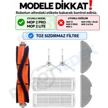 robotyedek Xiaomi Mop 2 Pro MJST1SHW Uyumlu Yedek Fırça Filtre Mop Seti-7 Parça Beyaz