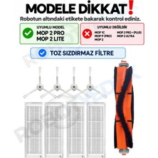 robotyedek Xiaomi Mop 2 Pro (Beyaz) MJST1SHW Uyumlu Yedek Mopsuz Fırça Hepa Filtre Seti-9 Parça
