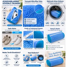 Ayakkabı Yıkama Çantası Fileli Mikrofiber Kumaş Birinci Sınıf Dolgulu Mavi Renk
