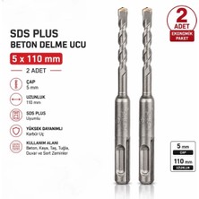 Gfb GFB1962 Sds Plus 5X110 mm Beton Taş Duvar Delme Hilti Ucu 5 mm x 110 mm (2 Adet)