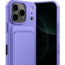 Apple Iphone 17 Pro Kelvin Kartvizitli Silikon - Lila