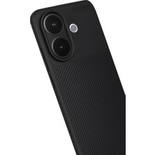 Vivo V60 Lite Auto Focus Karbon Kapak - Siyah