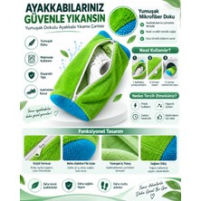 Ayakkabı Yıkama Çantası Fileli Mikrofiber Kumaş Birinci Sınıf Dolgulu Yeşil Renk