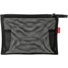 Baghashtag Siyah File Clutch Çanta Büyük Boy Fermuarlı Ergonomik Tasarım ile Şık Görünüm