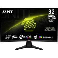 1001 Mag 32CQ6F 31,5" 180Hz 0,5ms Rapid Va Adaptive-Sync Wqhd Gaming (Oyuncu) Monitör