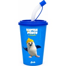 Bak Gel Al BakGelAl Lisanslı Kaptan Pengu ve Arkadaşları Pipetli Çocuk Bardağı, Eğlenceli Kaptan Pengu