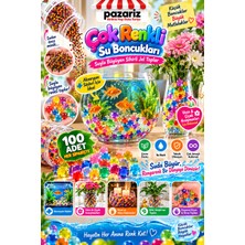 Pazariz Su Maymunu Renkli Jel Boncuklar - Suda Büyüyen Su Topları (Ortalama 100 Adet)