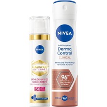 Thiamidol Etkili Leke Karşıtı Gündüz Yüz Bakım Kremi 40ML ve Sprey Deodorant Derma Control cl