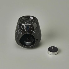 Matmel Deco Enyo Seramik Buhurdanlık - Siyah - 11 cm