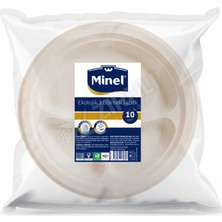 2 Adet Minel Ekolojik 3 Bölmeli Tabak