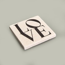 Matmel Kitchen Love Taş Bardak Altlığı - Renkli - 10X10 cm