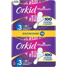 4 Adet Orkid Ultra Platinum Ekonomik Uzun Ekstra Hijyenik Ped 10'lu