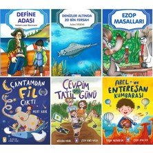 Timaş Çocuk 1.2.ve 3.sınıf Çantamdan Fil Çıktı,çevrim Dışı Tatil Günü,arel ve Enteresan Kumbarası,6 Kitaplık Set
