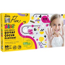 4 Adet Flex Şeffaf Çocuk Eldiveni 50 Adet