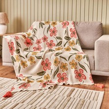 Matmel Soft Floriva Triko Tv Battaniyesi - Krem - 120X160 cm
