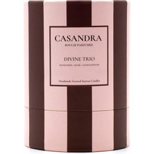 Casandra Divine Trio Soya Mum – Mandalina &amp; Gül &amp; Sandal Ağacı Kokulu Dekoratif Aromate