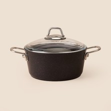 Matmel Siyah Inci Granit Derin Tencere - 22 cm