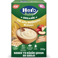 Hero Baby Organik Sütsüz Yulaflı Elmalı Kaşık Maması 200 gr