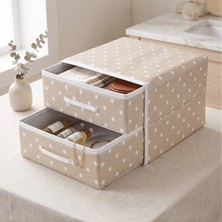 Simple Living Living Iki Çekmeceli Organizer - Beji - 31X30X22 cm