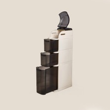 Follow Me Me Xl Pro Slim Tekerlekli Dolap - Krem - 38X20X93,5 cm