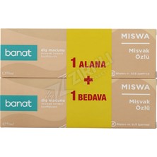 3 Adet Banat Misvak Özlü Diş Macunu (50+50) ml