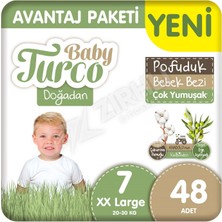 Baby Turco Doğadan Avantaj Paketi Pofuduk Bebek Bezi Xxl 48'li