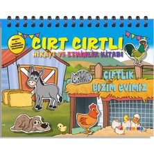 Parıltı Yayıncılık Cırt Cırtlı Hikaye ve Etkinlik Kitabı-Çiftlik Bizim Evimiz