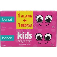 4 Adet Banat Kids Çocuk Diş Macunu ( 50+50) ml