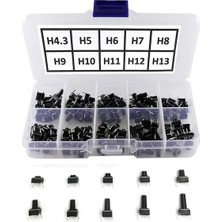 Alkatronik 200 Adet 6X6MM Tact Buton Set 10 Farklı Yükseklikte 4 Pin Dokunmatik Anlık Basmalı D�