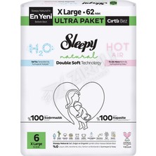 5 Adet Sleepy Natural Ultra Paket Double Soft Xl 62'li