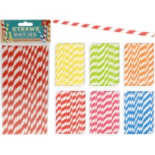 Matmel Houseware 16'lı Kağıt Pipet - Asorti