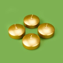 Matmel 4'lü Yüzen Mum - Gold - 5 cm