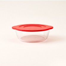 Matmel Kitchen Junto Kapaklı Fırın Kabı - Şeffaf / Kırmızı