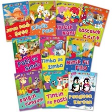 Timaş Çocuk Okul Öncesi Mini Masallar Serisi 3. Set (10 Kitap) 3-6 Yaş Arası Eğlenceli Hikayeler