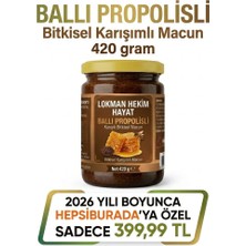 1 x 420 gr Ballı Propolisli Karışık Bitkisel Macun – Arı Sütü, Ekinezya & Harnup Pekmezli Doğal Destek Lokman Hekim Hayat