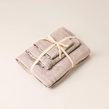 Baveno Microcotton 3'lü Havlu Seti - Bej