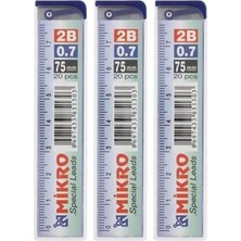 Mikro Cetvelli Kalem Ucu 0.7 mm 3lü