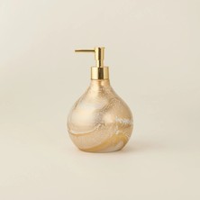 Ang Design Design Celina Cam Sıvı Sabunluk - Gold / Beyaz