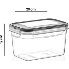 Matmel Fresh Box Dikdörtgen Izgaralı Saklama Kabı - 2400 ml