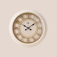 Regal Klik Babil Saray Işıklı Duvar Saati - Krem - 46 cm