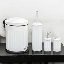 Matmel Bath Vintage 4'lü Banyo Seti - Beyaz