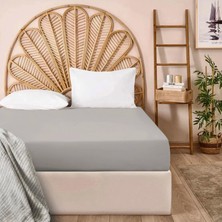 Matmel Soft Penye Çift Kişilik Lastikli Çarşaf - Gri - 160X200 cm