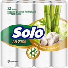 Solo Ultra Organik Bambu & Pamuk Özlü Tuvalet Kağıdı 32'li 2 Adet