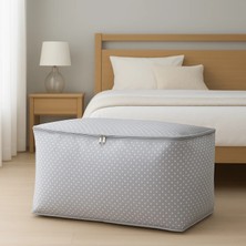 Matmel Home Puantiye Detaylı Maxi Boy Hurç - Gri - 75X40X40 cm