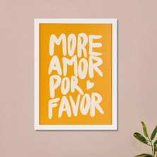Matmel Deco More Amor Por Favor Pano - Sarı - 30X40 cm