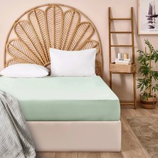 Matmel Soft Basic Çift Kişilik Düz Kenar Çarşaf - Yeşil - 240X260 cm