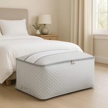 Matmel Home Baza Altı Şeffaf Detaylı Büyük Boy Hurç - Gri - 62X46X22 cm