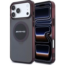 iPhone 18 Pro Max Kılıf Amg Lisanslı M-Safeli Transparan Iml Baskı Logolu Bicolor Block Siyah-Mor