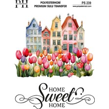 POLYESTERHOBİ Polyesterhobi Premium Sulu Transfer 25X35 cm  Amsterdam Evleri Desenli Ps 239