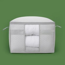 TVL Home Home Pencere Detaylı Kazak Hurcu - Gri - 45X40X30 cm